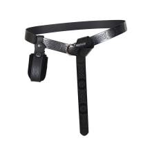 Medieval Knight PU Leather Belt with Embossed Pattern and