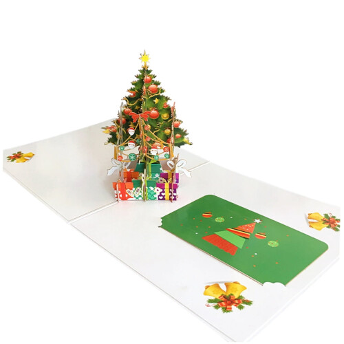 Κάρτες Happy Holidays από λευκό χαρτόνι, σετ 3D εφέ, 1 τεμ. 2