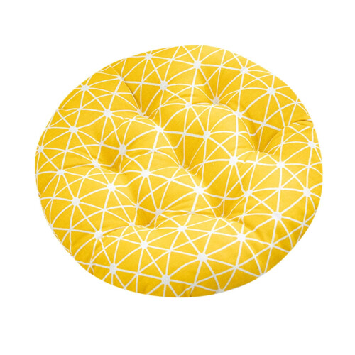Coussin de bureau rond en coton et lin (1 pièce)