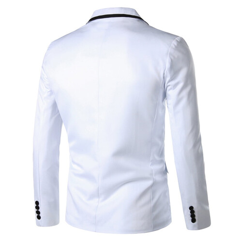 Einfarbiger Herrenblazer für Business oder Hochzeit, weiß, Größe 4 (M) 1