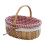 Cesta de picnic ovalada tejida de mimbre con asa1 1