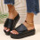 Schwarze Damen-Plateau-Slipper mit dicker Sohle, Größe 41 8