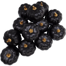 Umělé pěnové dýně tmavě oranžové 12 ks