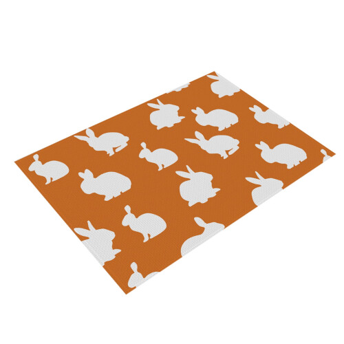 Wasbare placemats met paashaasmotief (4 stuks)