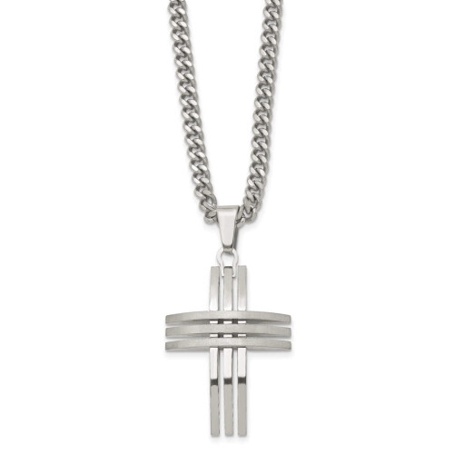 Collier croix en acier inoxydable 2