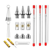 Airbrush Nozzle Kit 0.2mm 0.3mm 0.5mm 13 Pieces