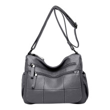 Bolso bandolera de un solo hombro para mujer, de piel, gran capacidad.