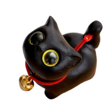 Håndlavet mini-statue af trækilling