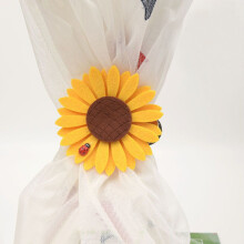 Embrasses de rideaux tournesol sans perçage (1 pièce)