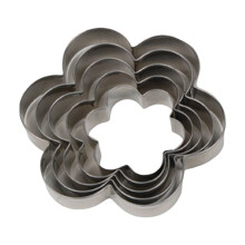 Emporte-pièces en forme de fleur, motif floral géométrique, 5 pièces