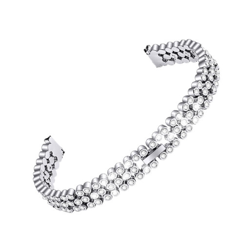 Γυναικείο λουράκι ρολογιού Diamond Link με ασημένιο λουράκι 17x1.2cm 2