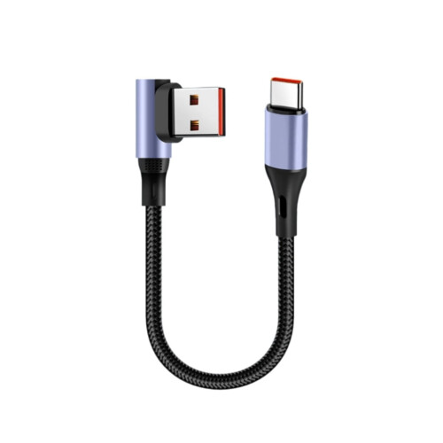 USB-auf-Typ-C-Ladekabel, nylonummantelt, 15 cm