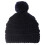 Bonnet enfant bleu extensible avec pompon 1