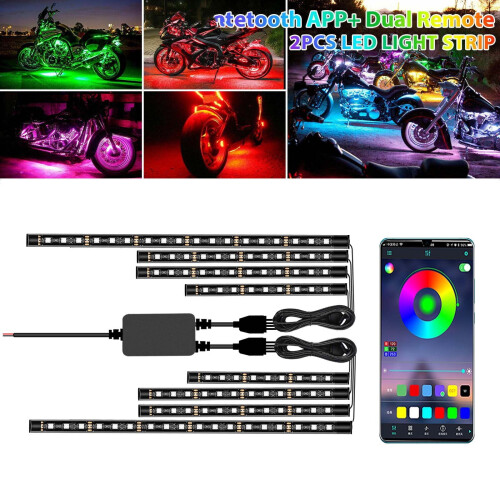 Κιτ λωρίδων φωτισμού LED μοτοσικλέτας 12V IP68 Αδιάβροχο RGB Neon