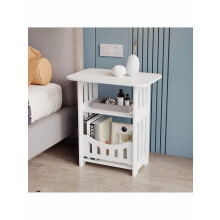 Bedside Table Double Deck Modern Storage 2-Tier