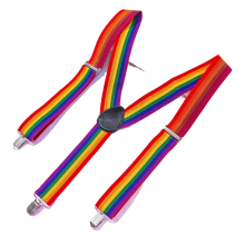 Men's Suspenders Adjustable Heavy-Duty Rainbow Wide