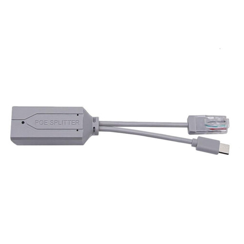 JNANEEI USB-C PoE-splitter 48V til 5V 2.4A 10/100Mbps