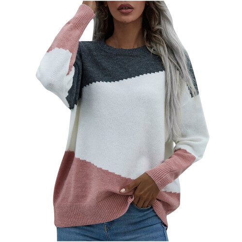 Pull en maille texturée YODETEY avec empiècements en matières mixtes 1