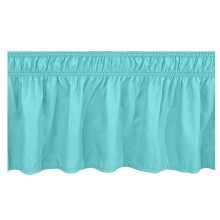 Jupe de lit enveloppante pour lit simple, lavable en machine et élastique.