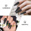 Black Coffin Press-on False Nails 200pcs 5