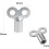 Kühlerentlüftungsschlüssel-Set, quadratisch, 5-teilig 2