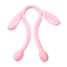 Bunny Hat Plush Ear Moving Jumping Soft Warm Pink
