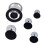 Herdplatten- und Knopfkappen-Set mit Metallstruktur 1