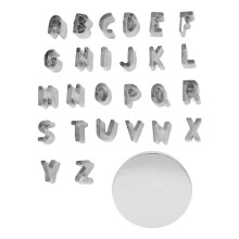 Ensemble d'emporte-pièces alphabet en acier inoxydable 26 pièces