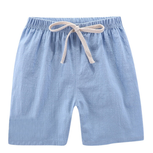 Barnshorts i bomull och linne, ljusblå, 3-4 år 1