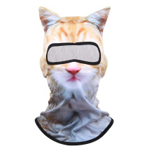 Zimná kukla pre mačky s ušami, vetruodolná, celotvárová1