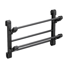 Étagère à chaussures murale pliable noire (1 pièce)