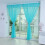 Tyllgardin med transparent draperipanel, 1 st 1