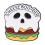 Broche fantasma con temática de comida, esmalte blanco, 1 pieza 2