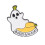 Broche fantasma con temática de comida, esmalte blanco, 1 pieza 4