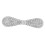 Strasshårspänne silverfärgat 6,3x1,6x1,5 cm 6