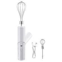 Mixeur à main sans fil en acier inoxydable 3 vitesses
