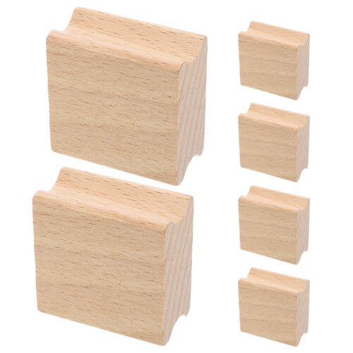 Træterninger Kakifarvede 6-pak Blanke Groove Design