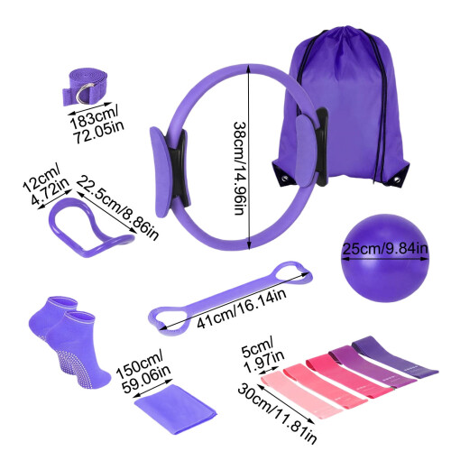 Pilates Ring Set with Ball Magic Circle and Bands 2