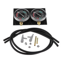 Motorcycle carburetor vacuum gauge balancer for 2-cylinder