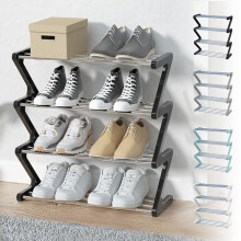 White Z-shaped shoe rack 4-layer 1 pc