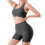 Dam Mörkgrått yogaset i nylon, andningsbart material, 1 set 1