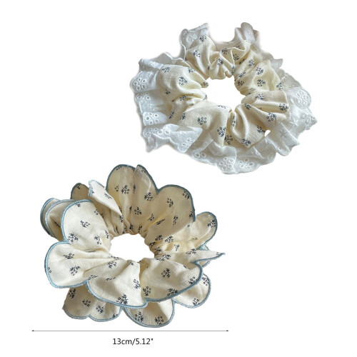Haargummis mit Blumenmuster für Mädchen, 6er-Pack 2