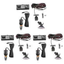 3-kanals dashcam med 3 kameraer, 1080P HD-nattesyn