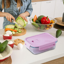 Contenitore bento in vetro, adatto al microonde e alla lavastoviglie, 1 pezzo