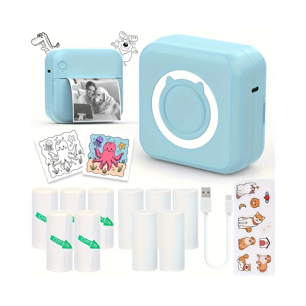 Mini Thermal Sticker Printer With 1 Roll Paper 974856889730