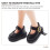 Sapatos de boneca DIY pretos em PU (1 par, 1,3 x 0,7 x 0,6 polegadas) 6