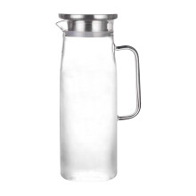 Pichet Ă eau en verre alimentaire avec couvercle 1,5 L
