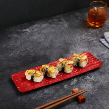Plateaux à sushis et à gâteaux en plastique (12 pièces)