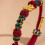 Handgewebtes Perlenarmband im Vintage-Stil, marineblau mit 4