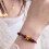 Handgewebtes Perlenarmband im Vintage-Stil, marineblau mit 6